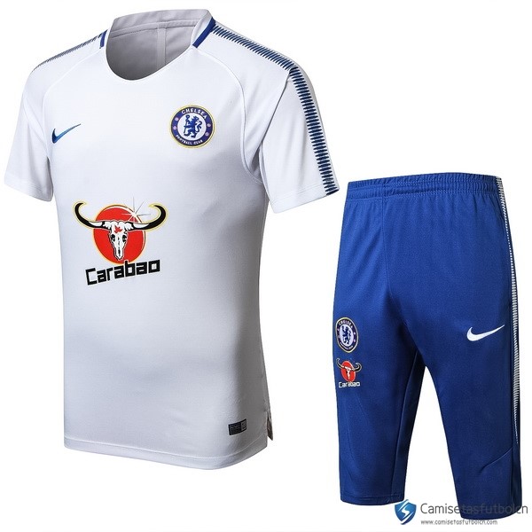 Camiseta Entrenamiento Chelsea Conjunto Completo 2017-18 Blanco